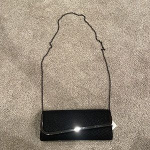 Black beaded shoulder bag